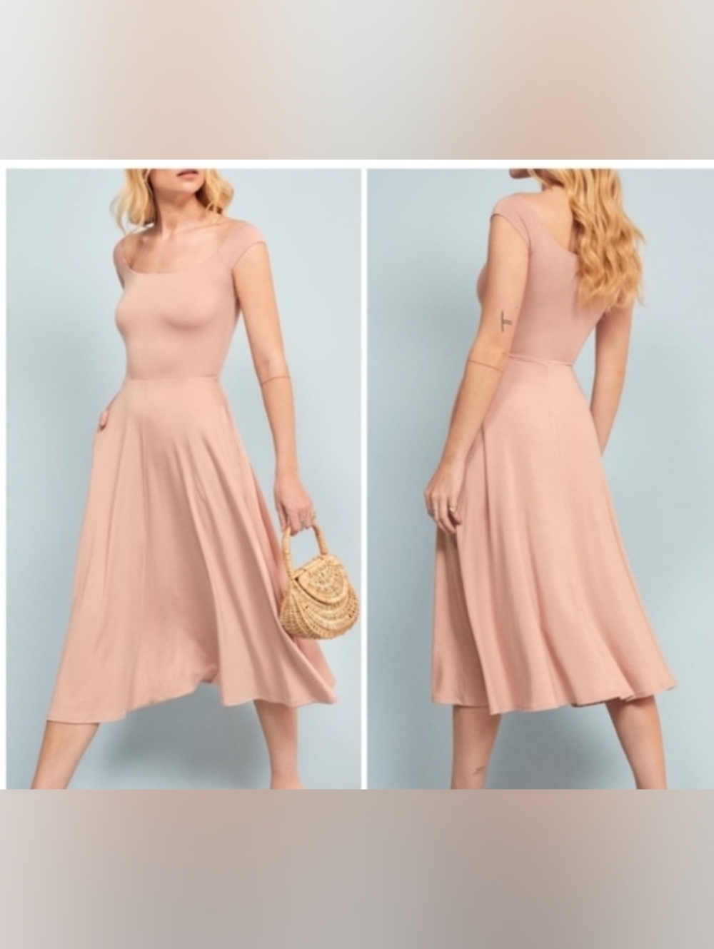 Reformation Jeans Marci Dress, Blush, L